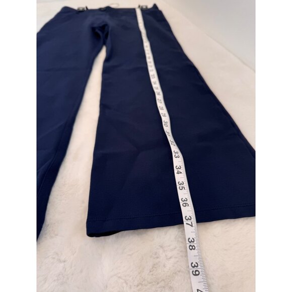 Betabrand Women's Size Large Petite Navy Wide-Leg Stretch Dress Pants - Picture 4 of 9